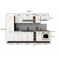 Bucatarie MARINA NEW 310 B Wenge / Decor K010